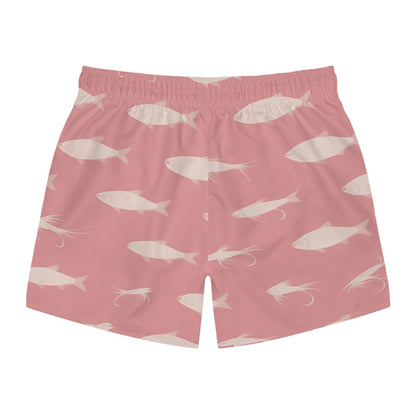Pink Fish Swim Trunks