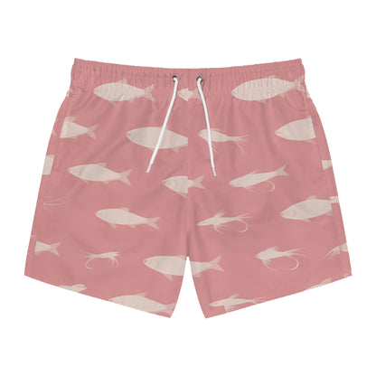Pink Fish Swim Trunks
